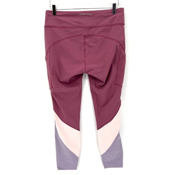 Outdoor Voices Zoom 7/8 Length Colorblock Leggings TechSweat Purple Size XL - Picture 5 of 16